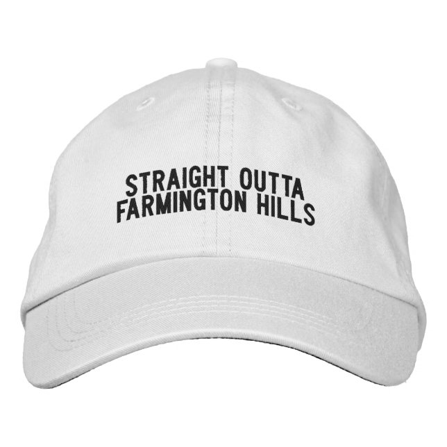 Farmington Hills Michigan Hat Broderad Keps (Framsida)