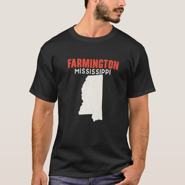 Farmington Mississippi Förenta staterna State Amer T Shirt (Framsida)