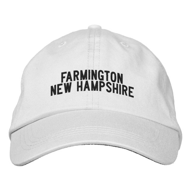 Farmington New Hampshire Hatt Broderad Keps (Framsida)