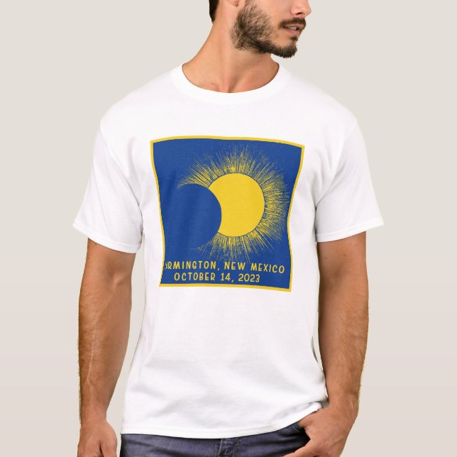 FARMINGTON NEW MEXICO Ringformig solförmörkelse OK T Shirt (Framsida)