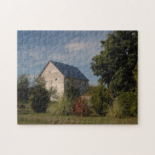 Farmland Landcape Photo med Garden och Barn Pussel