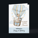 Farmons födelsedag Luftballong Hälsning Kort<br><div class="desc">Morsons födelsedagshälsningskort för Luftballong. Fira din morsons första födelsedag med de här vackra vattenfärgsdjuren. Anpassa den för din sonson eller lägg till namn för en personlig. Perfekt för barn,  det här vismkortet ger glatt önskemål och en känsla av  till deras födelsedag. Gör deras dag oförglömlig!</div>