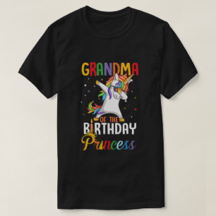 Farmor av Birthday Girl Dabbing Unicorn Party T Shirt