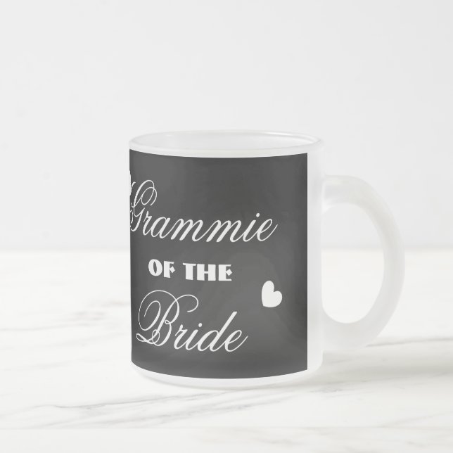 FARMOR av BRUDEN med hjärtor A01E18 Frostad Glasmugg (Höger)