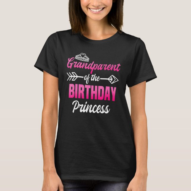Farmor av födelsedag Princess Party T Shirt (Framsida)