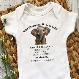 Farmor Baby-meddelande om anpassad visning T Shirt