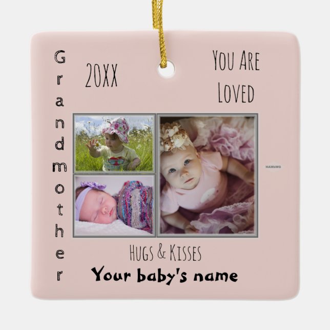 Farmor Ceramic Photo Ornament (Framsida)