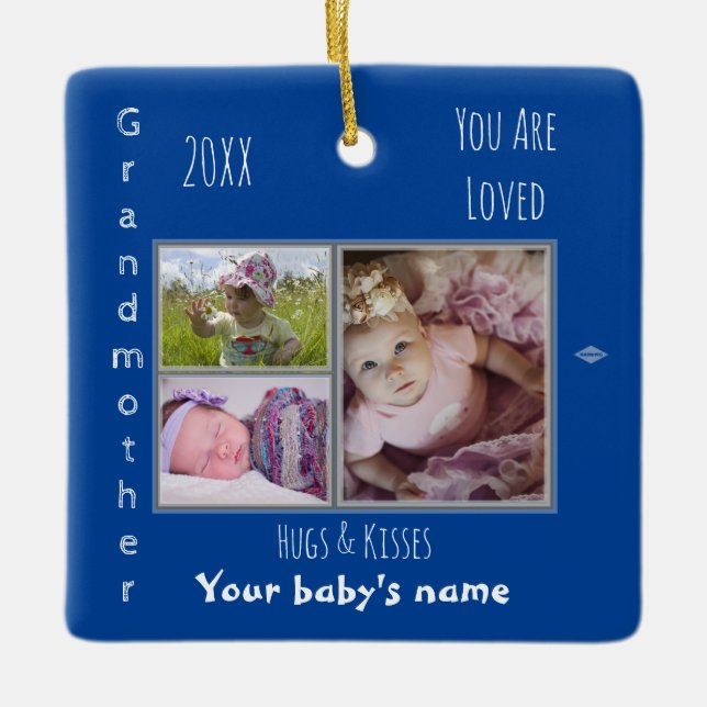 Farmor Ceramic Photo Ornament (Framsida)