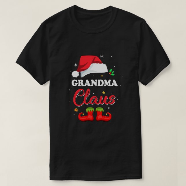 Farmor Claus Matching Family Pajamas Kristus T Shirt (Design framsida)