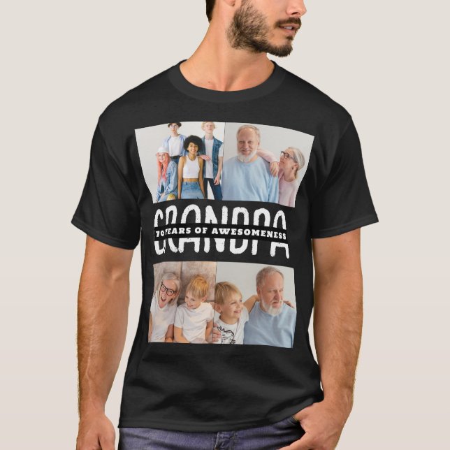 Farmor-dagspresent för 70 år gammal t shirt (Framsida)