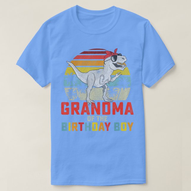 Farmor Dinosaur of the Birthday Boy Matching Fami T Shirt (Design framsida)