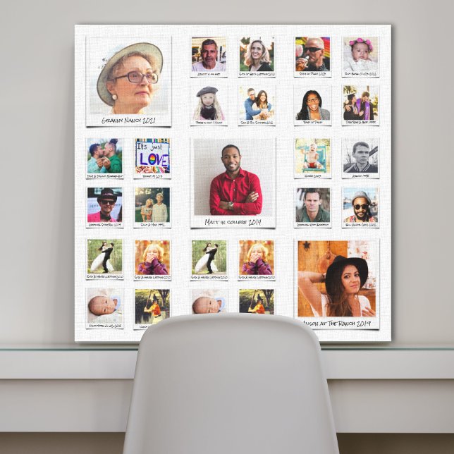 Farmor-familjens fotoskrivarkollage canvastryck (Skapare uppladdad)