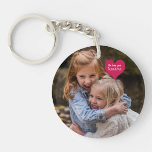 Farmor Foto Vi kärlekar dig Grandma Keychain