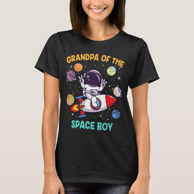 Farmor från Astronaut Space Boy Theme T Shirt (Framsida)