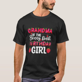 Farmor från Berry First Birthday Girl Bday Girl T Shirt