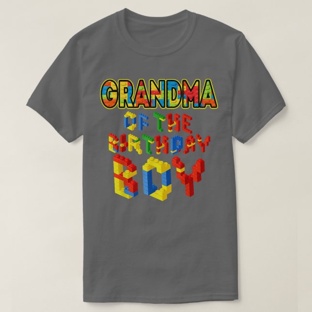 Farmor från Birthday Boy Block som Bygger Älskare  T Shirt (Design framsida)