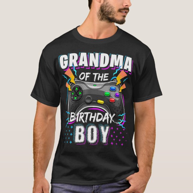 Farmor från Birthday Boy Matching Video Game Bi T Shirt (Framsida)