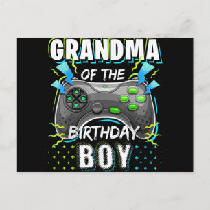 Farmor från Birthday Boy Matching Video Game Helg Vykort