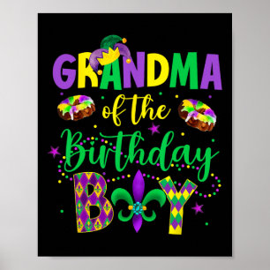 Farmor från Birthday Boy Shirt Mardi Gras Gigi Poster