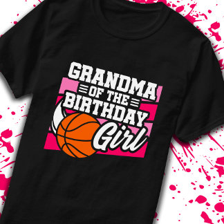 Farmor från Birthday Girl Basketball farmor T Shirt