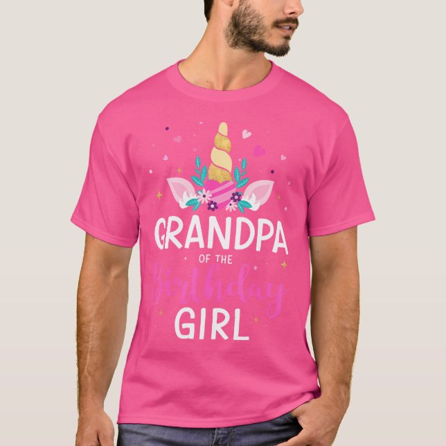 Farmor från Birthday Girl Matching Family Unico T Shirt (Framsida)