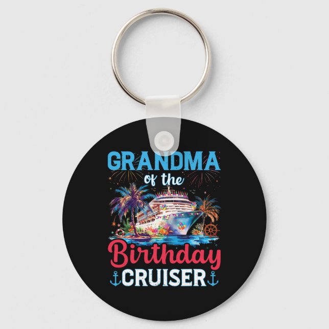 Farmor från Dvärgdagen, Cruiser Funny Cruise Birth Nyckelring (Framsida)