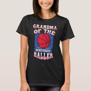 Farmor från födelsedag Baller Basketball Theme Bd T Shirt