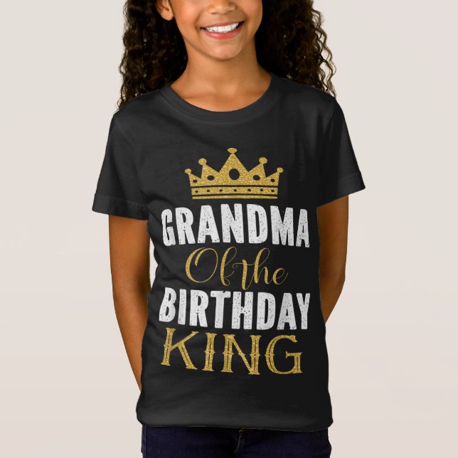 Farmor från födelsedag Kung Boys Bday Party Gift T Shirt (Framsida)