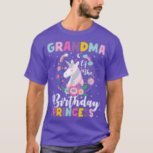 Farmor från födelsedag Princess Unicorn Birthday T Shirt