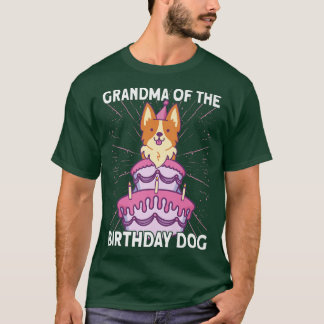 Farmor från födelsedagen Hund Birthday Corgi Hund- T Shirt