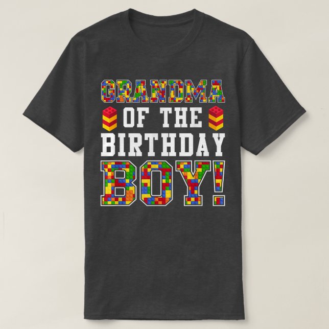 Farmor från födelsedagsblocket som Bygger boys Ki T Shirt (Design framsida)