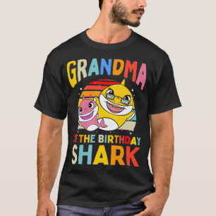 Farmor från födelsedagshajen Nana Matching Famil T Shirt
