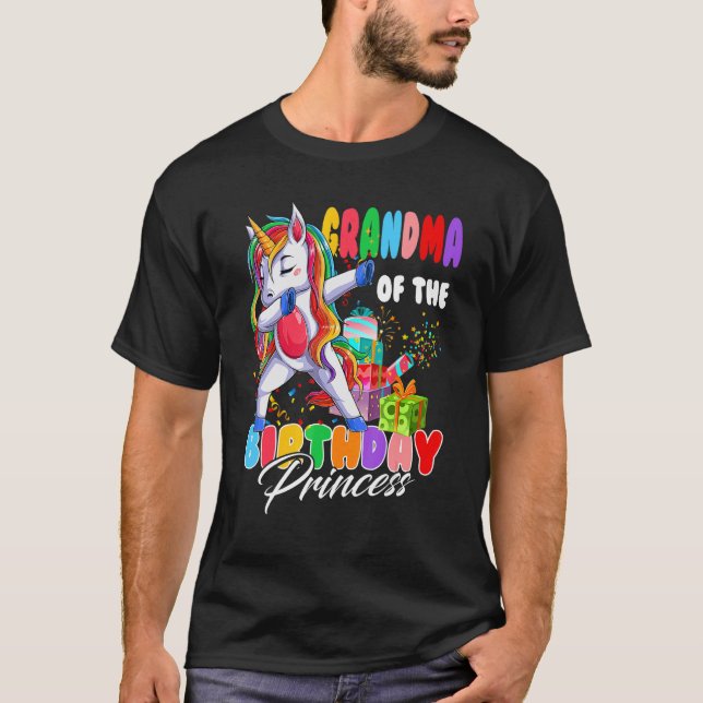 Farmor från födelsedagspaktusprinsessan Dabbing Un T Shirt (Framsida)