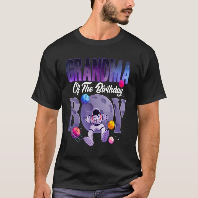Farmor från födelsedagspojken Astronaut Boy Space  T Shirt (Framsida)