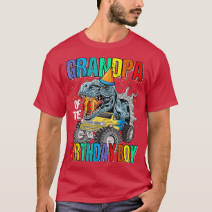 Farmor från födelsedagspojken Monster Lastbil Dino T Shirt