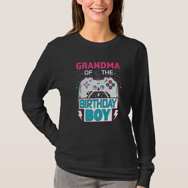 Farmor från födelsedagstjocklek - matchande videos t shirt (Framsida)
