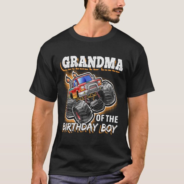 Farmor från födelsedagstjukaren Monster Lastbil fö T Shirt (Framsida)