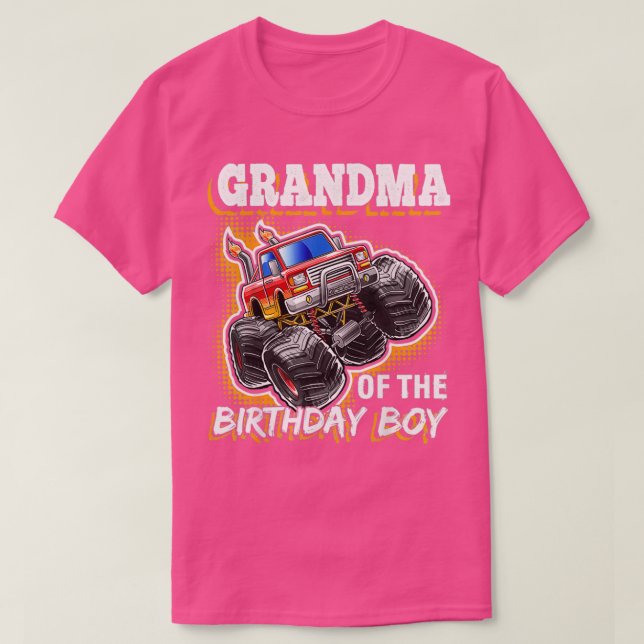 Farmor från födelsedagstjukaren Monster Lastbil fö T Shirt (Design framsida)
