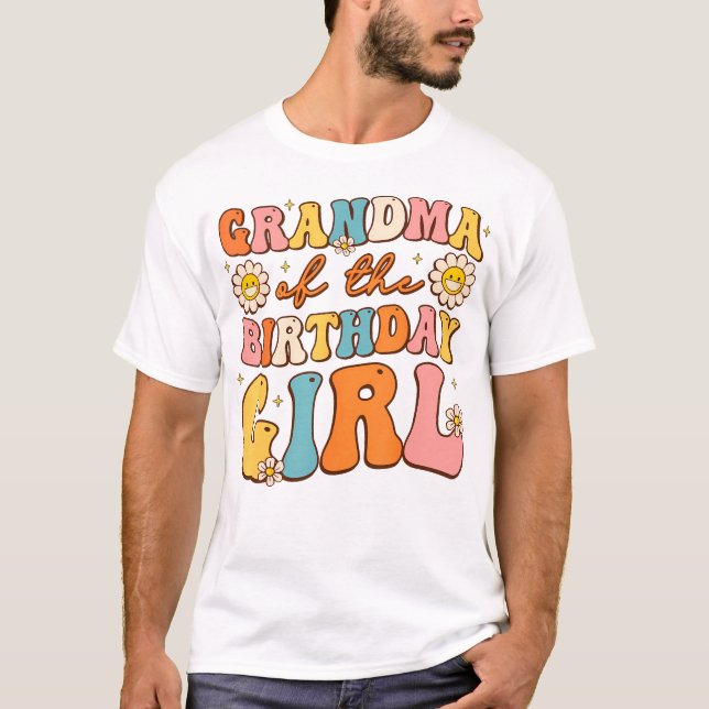 Farmor från födelsedagstjuvens barnbarn Groovy T Shirt (Framsida)