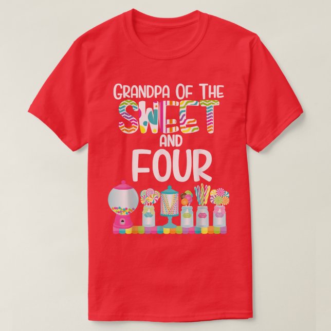 Farmor från sötingen och fyra kandisamer från föde t shirt (Design framsida)