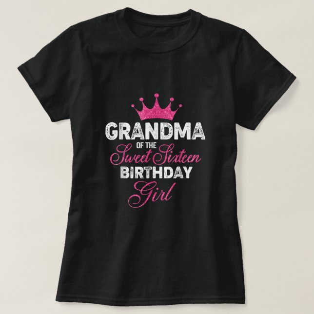 Farmor från Sweet sixteen Birthday Girl 16th Pi T Shirt (Design framsida)