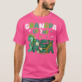 Farmor från tre Rex Birthday Dinosaur-familjer T Shirt