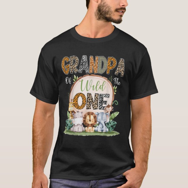 Farmor från Vilden en första födelsedag Safari Woo T Shirt (Framsida)