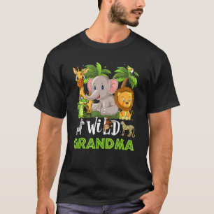 Farmor från Vilden Zoo Birthday Safari Jungle Ani T Shirt