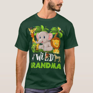 Farmor från Vilden Zoo Birthday Safari Jungle Ani T Shirt