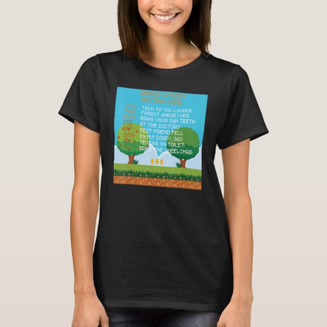 Farmor Gampa, äldre, äldre medborgare, textering T Shirt (Framsida)