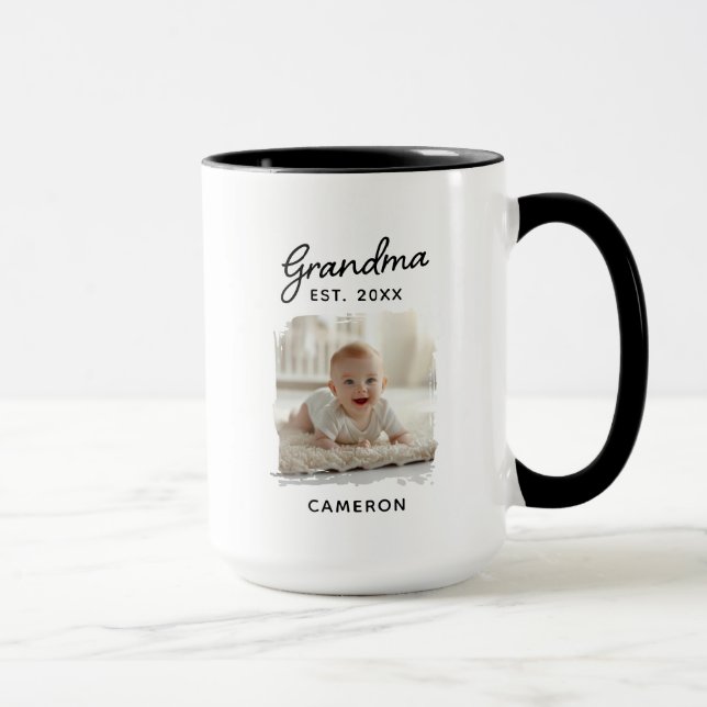 Farmor Grandchild Photo - fastställt datum Mugg (Höger)