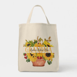 Farmor Grandchildren Namn Sunblommor Tygkasse