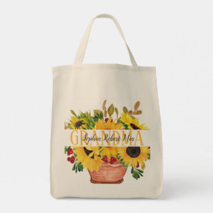 Farmor Grandchildren Namn Sunblommor Tygkasse