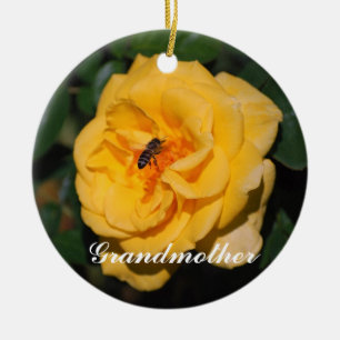 Farmor Gul ros Ornament